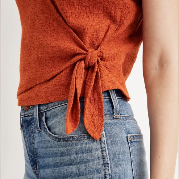 Madewell Texture & Thread Wrap Tie Top - Picture 4 of 6
